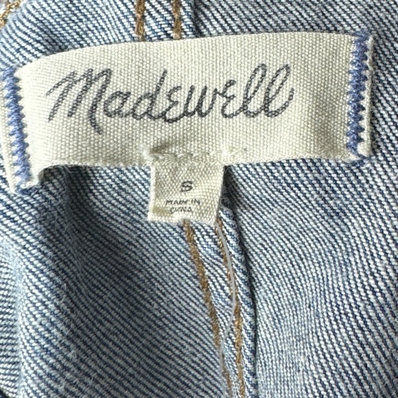 Madewell Blue Jean Denim Side Zipper Skinny Overalls in Jansing Wash Size Small - Picture 15 of 16